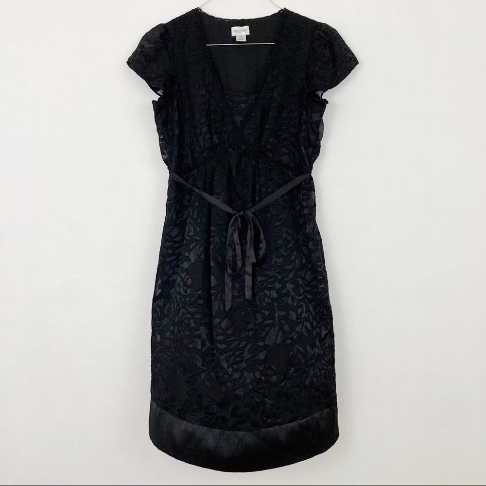 Motherhood Maternity Sheath Dress Medium Black Flo